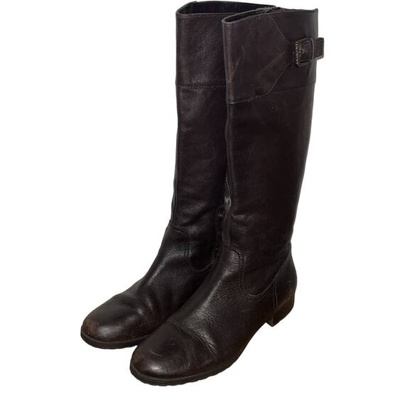 LAUREN RALPH LAUREN Sigrid Classic Leather Riding Boots Brown-9.5 - Picture 3 of 7